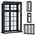 Scandinavian Windows Set with Textures 3D model small image 1