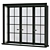 Scandinavian Windows Set with Textures 3D model small image 3