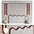 Title: Wavey Bed Headboard Set 3D model small image 1