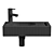 Suspended Hand Wash Basin with Towel Holder 3D model small image 3