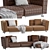Modern Modular Minotti Twiggy Sofa 3D model small image 1