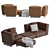 Modern Modular Minotti Twiggy Sofa 3D model small image 4