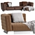 Modern Modular Minotti Twiggy Sofa 3D model small image 6