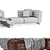 Modern Modular Minotti Twiggy Sofa 3D model small image 8