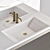 Modern Bathroom Vanity with Gessi Faucet 3D model small image 4