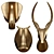 Safari Chic Animal Head Hooks 3D model small image 2