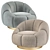 Eichholtz Inger Swivel Chair: Velvet Swivel Luxury 3D model small image 4