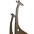 Giraffe Herd Garden Art Sculptures 3D model small image 4