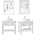 Hemnes Tornviken White Bathroom Furniture 3D model small image 1