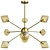 Modernist Amber Glass Diamond Chandelier 3D model small image 1