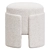 Elegant Studio Parisien Ottoman White 3D model small image 1
