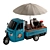 Food Truck Coffee Blue Set 3D model small image 2