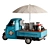 Food Truck Coffee Blue Set 3D model small image 3