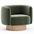 Luxurious Atlantis Moss Swivel Chair 3D model small image 1