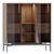 Poliform Wood Glass Display Cabinet 3D model small image 3