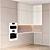 Modern Kitchen Unit with Bosch Appliance 3D model small image 2