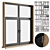 Modern Metal Blinds Wooden Windows 3D model small image 1