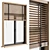 Modern Metal Blinds Wooden Windows 3D model small image 3