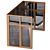 Adjustable Balcony Window Rehau 3D model small image 2