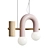 Sculptural Brutalist Pendant Light 3D model small image 1
