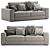 Sleek Laslo Sofa with Foldable Armrests 3D model small image 1