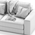 Sleek Laslo Sofa with Foldable Armrests 3D model small image 4