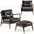 Soho Design Theodore Leather Armchair 3D model small image 1