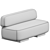 Elegant Modern Yoshida Sofa 3D model small image 2