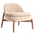 Modern Minimalist Sendai Easy Chair 3D model small image 1