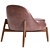 Modern Minimalist Sendai Easy Chair 3D model small image 2