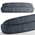 Luxurious Somet Sofa in Fabric & Velvet 3D model small image 3