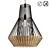 Bohemian Rattan Pendant Light 3D model small image 1