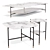 Sleek Meridiani Adrian Tables Set 3D model small image 1