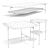 Sleek Meridiani Adrian Tables Set 3D model small image 3