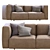 Prostoria Leather Sofa Match: Modern Design 3D model small image 4