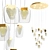  Golden Cloud Pendant Light by Paolo Castelli 3D model small image 1