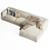 Uniqwa Mukuru Natural Corner Sofa 3D model small image 3