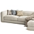 Uniqwa Mukuru Natural Corner Sofa 3D model small image 5