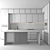 Customizable Modern Kitchen Set 3D model small image 4