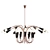 Elegant Aretha Pendant Light 3D model small image 3