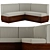 Savvy Modular Restaurant Sofa 3D model small image 3