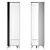 Nova 5-2 Shelf Cabinet (White) 3D model small image 2