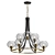 Paramount Matte Black Brass Chandelier 3D model small image 1