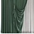 Folded Fabric Curtain Redesign 3D model small image 2