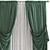 Folded Fabric Curtain Redesign 3D model small image 3