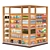 Eco-Style Supermarket Display Kit 3D model small image 1