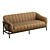 Modern Tufted Leather Sofa 3D model small image 1