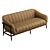 Modern Tufted Leather Sofa 3D model small image 5