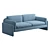 Relaxed Down-Filled Two-Cushion Sofa 3D model small image 1