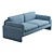 Relaxed Down-Filled Two-Cushion Sofa 3D model small image 5